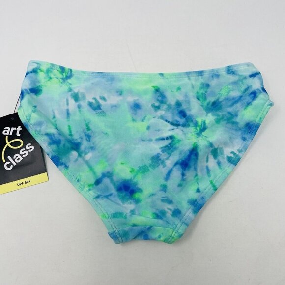 Art Class Girls Size Medium 8 Tie-Dye Bikini Swimsuit Bottoms in Green/Blue 1869 - Picture 3 of 7